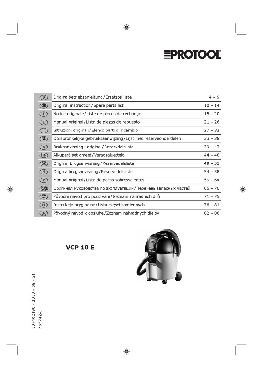 Protool VCP 10 E Original instruction / spare parts list