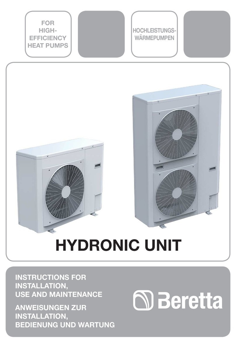 Beretta HYDRONIC UNIT Series Instructions for installation, use and maintenance Beretta HYDRONIC UNIT Series Instructions for installation, use and maintenance