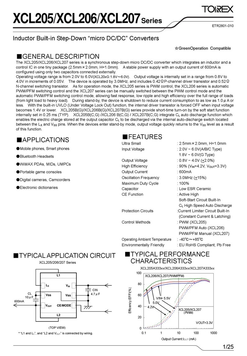 Torex XCL205 Series User manual
