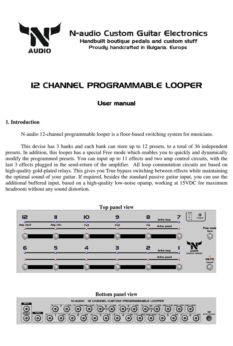 N-audio 12 CHANNEL PROGRAMMABLE LOOPER user manual
