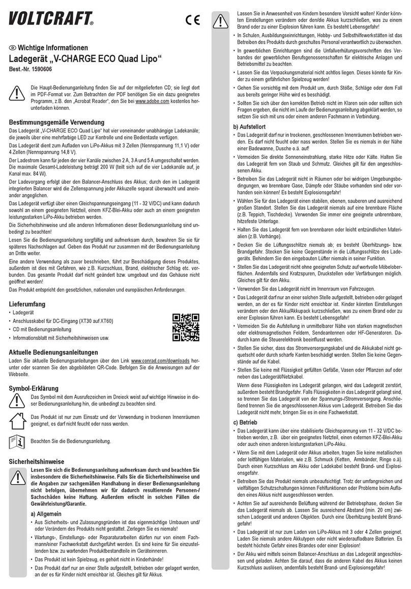 VOLTCRAFT 1590606 Important Informations