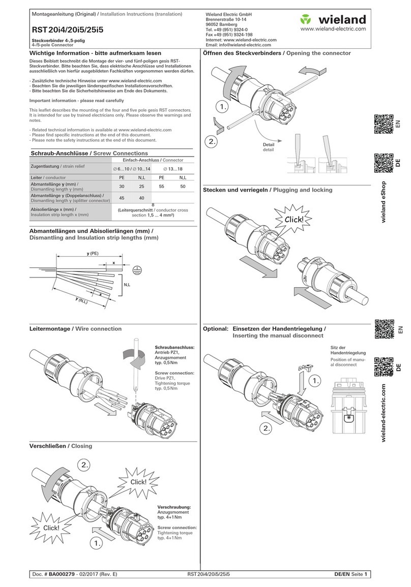 Wieland RST 20i4 installation instructions