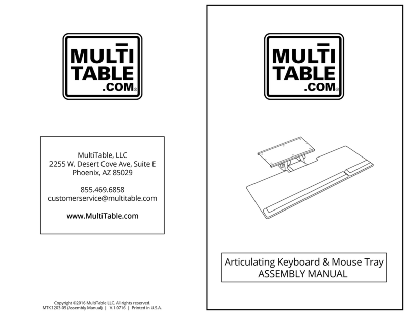 MultiTable KEYBOARD & MOUSE TRAY Assembly manual