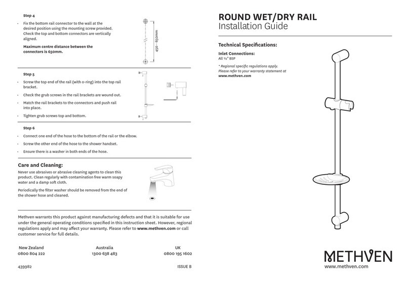 METHVEN ROUND DRY RAIL installation guide