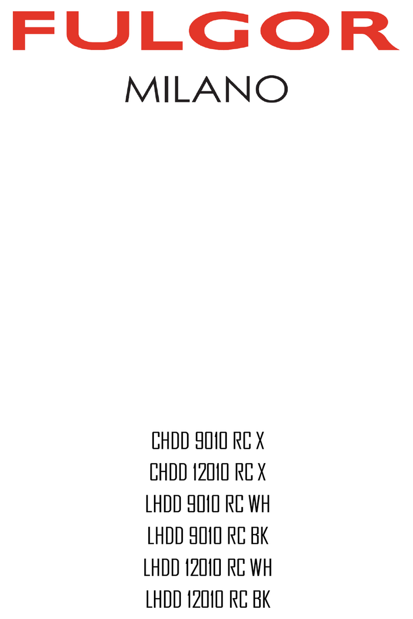 Fulgor Milano CHDD 9010 RC X Instructions for use, maintenance and installation