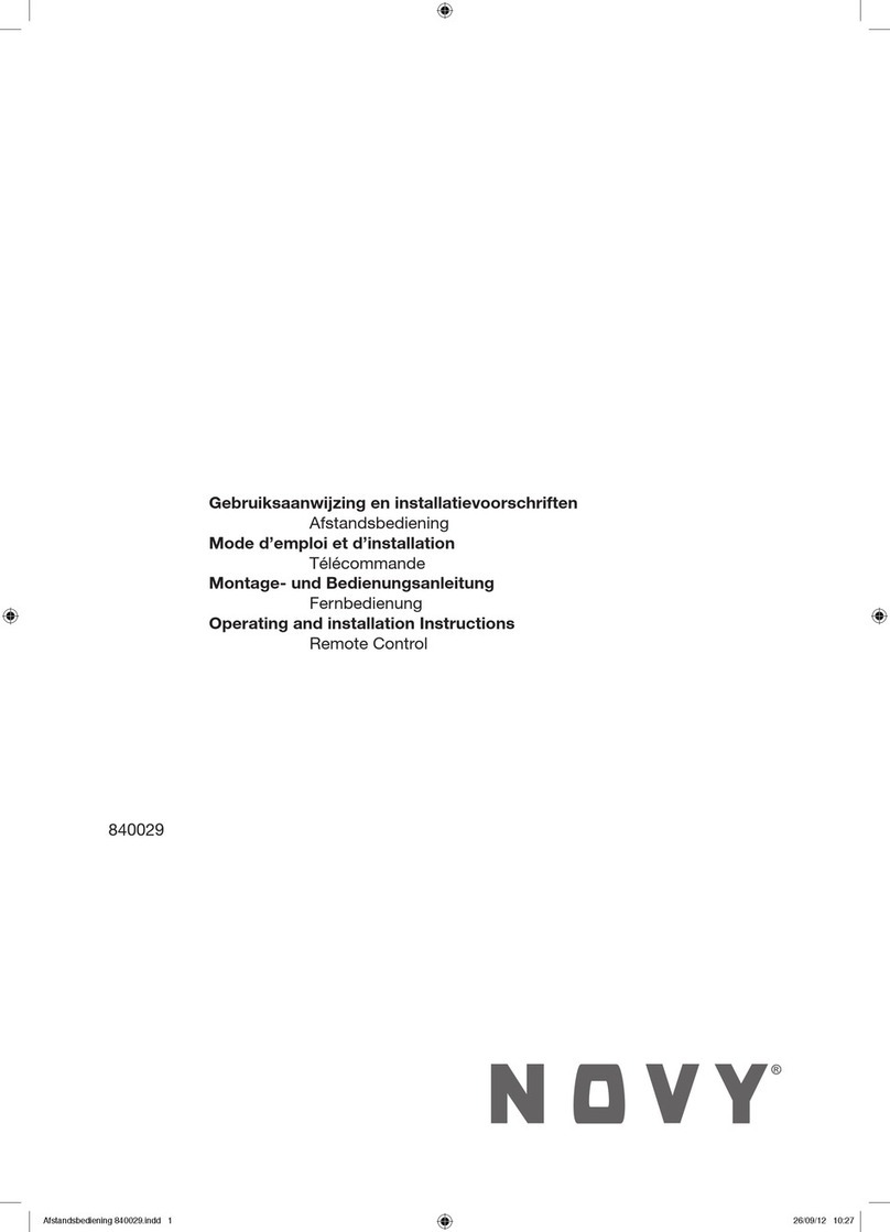 Novy 840029 Operating and installation instructions