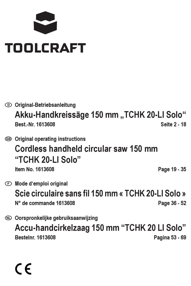 TOOLCRAFT TCHK 20-LI Solo Original operating instructions TOOLCRAFT TCHK 20-LI Solo Original operating instructions