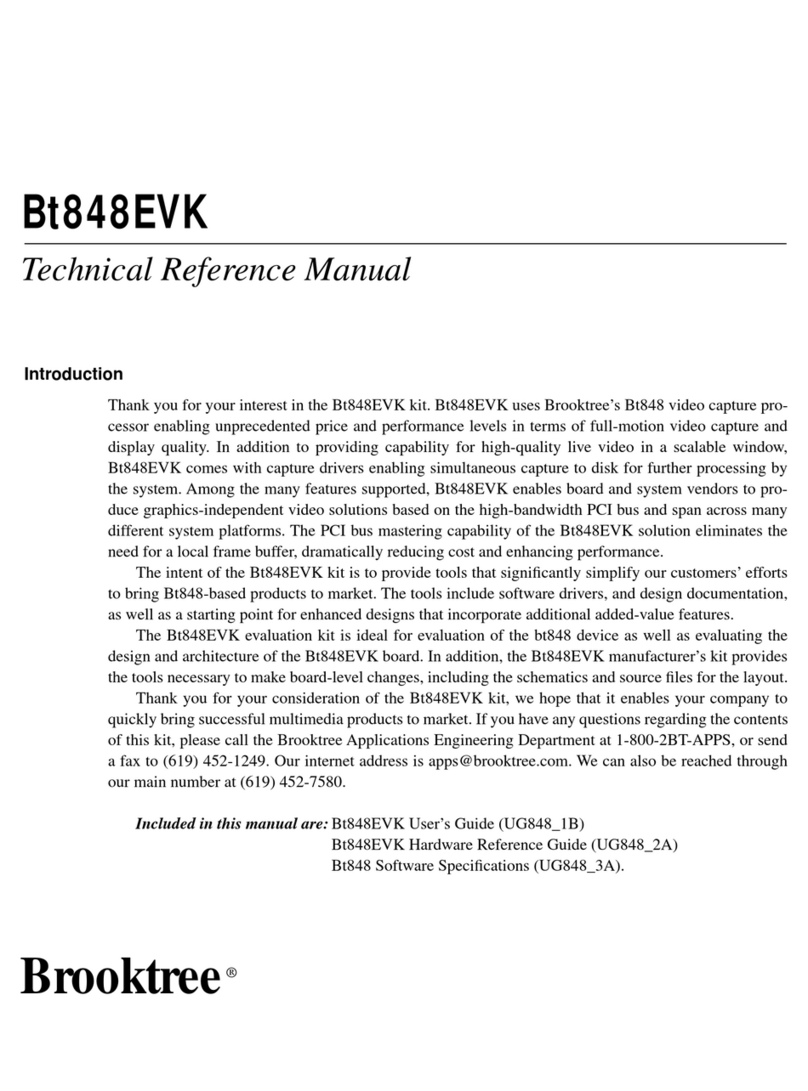 Rockwell Brooktree Bt848EVK Technical reference manual