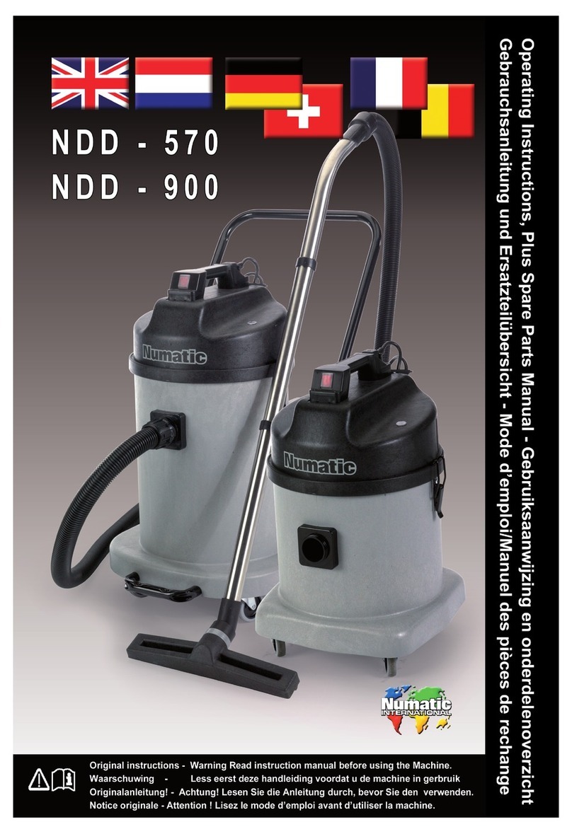 Numatic NDD 570 operating instructions