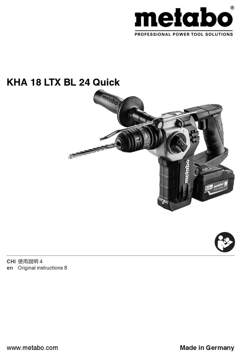 Metabo KHA 18 LTX BL 24 Quick User manual