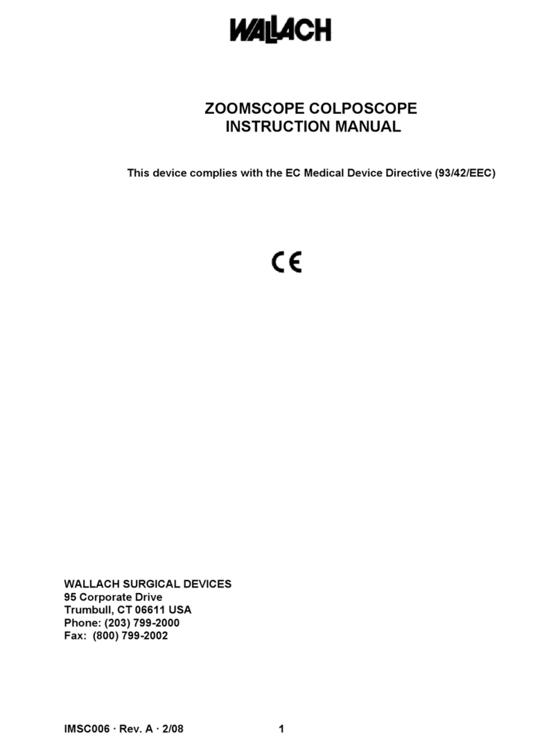 Wallach Surgical Devices ZOOMSCOPE COLPOSCOPE instruction manual