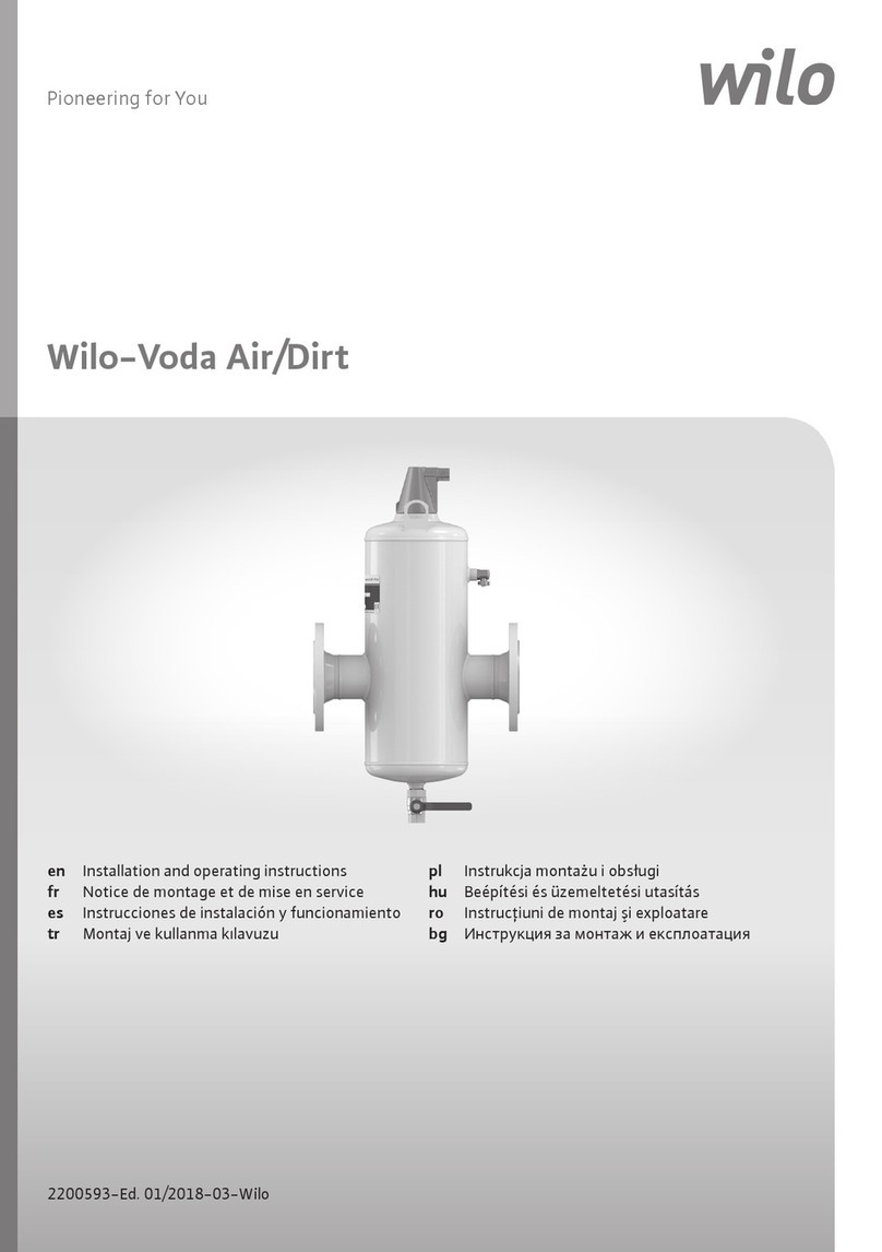 Wilo Voda Air Installation and operating instructions