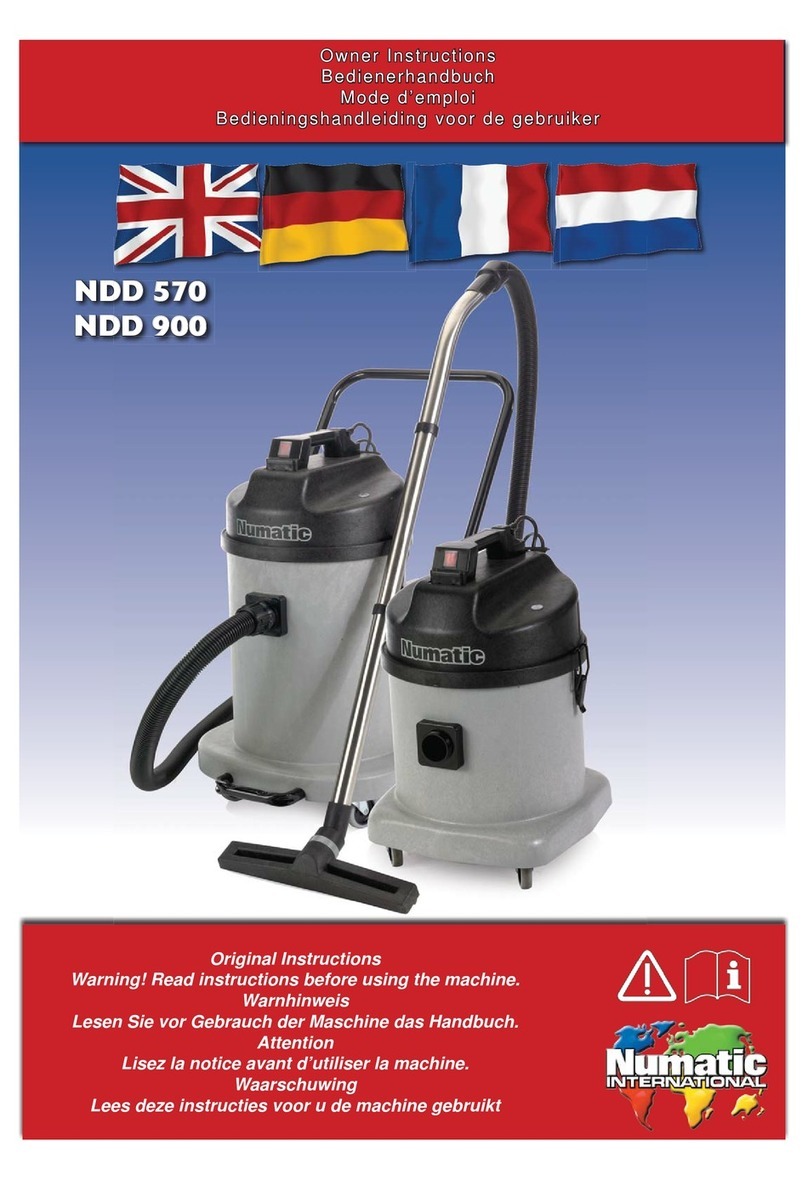 Numatic NDD 570 Owner's instructions