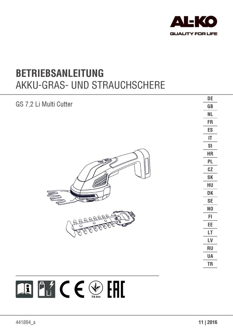 AL-KO GS 7,2 Li Translation of the original instructions for use