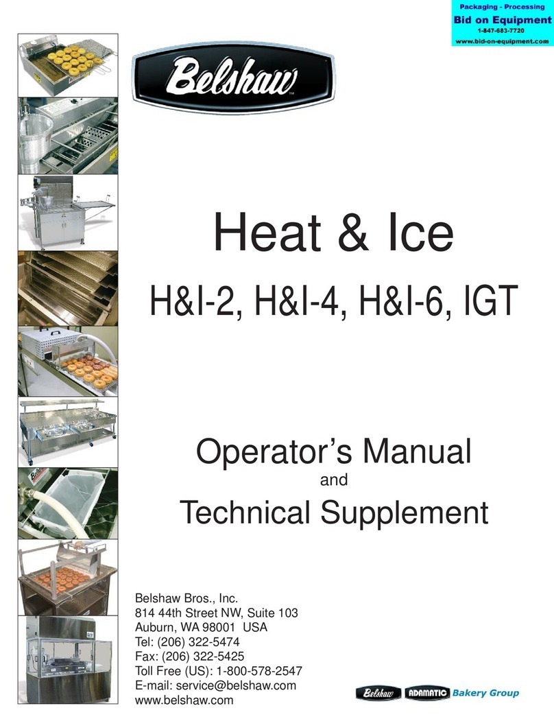 Belshaw Brothers Heat & Ice H&I-2 Operator's Manual and Technical Supplement
