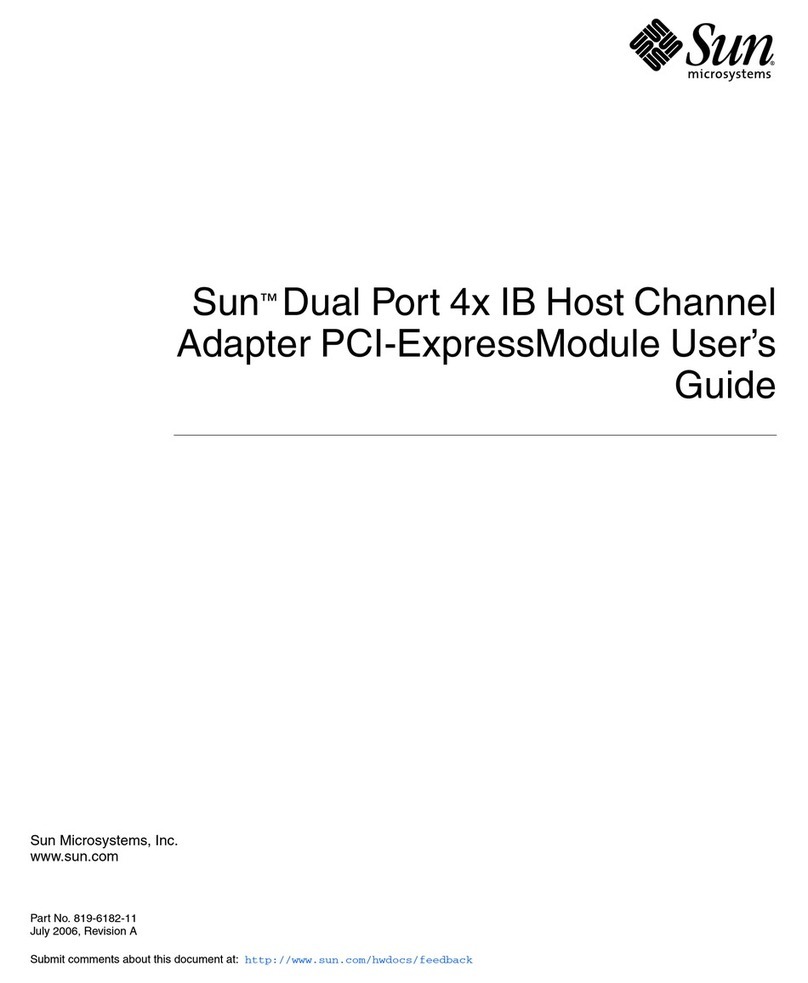 Sun Microsystems Dual Port 4x IB Host Channel Adapter... User manual