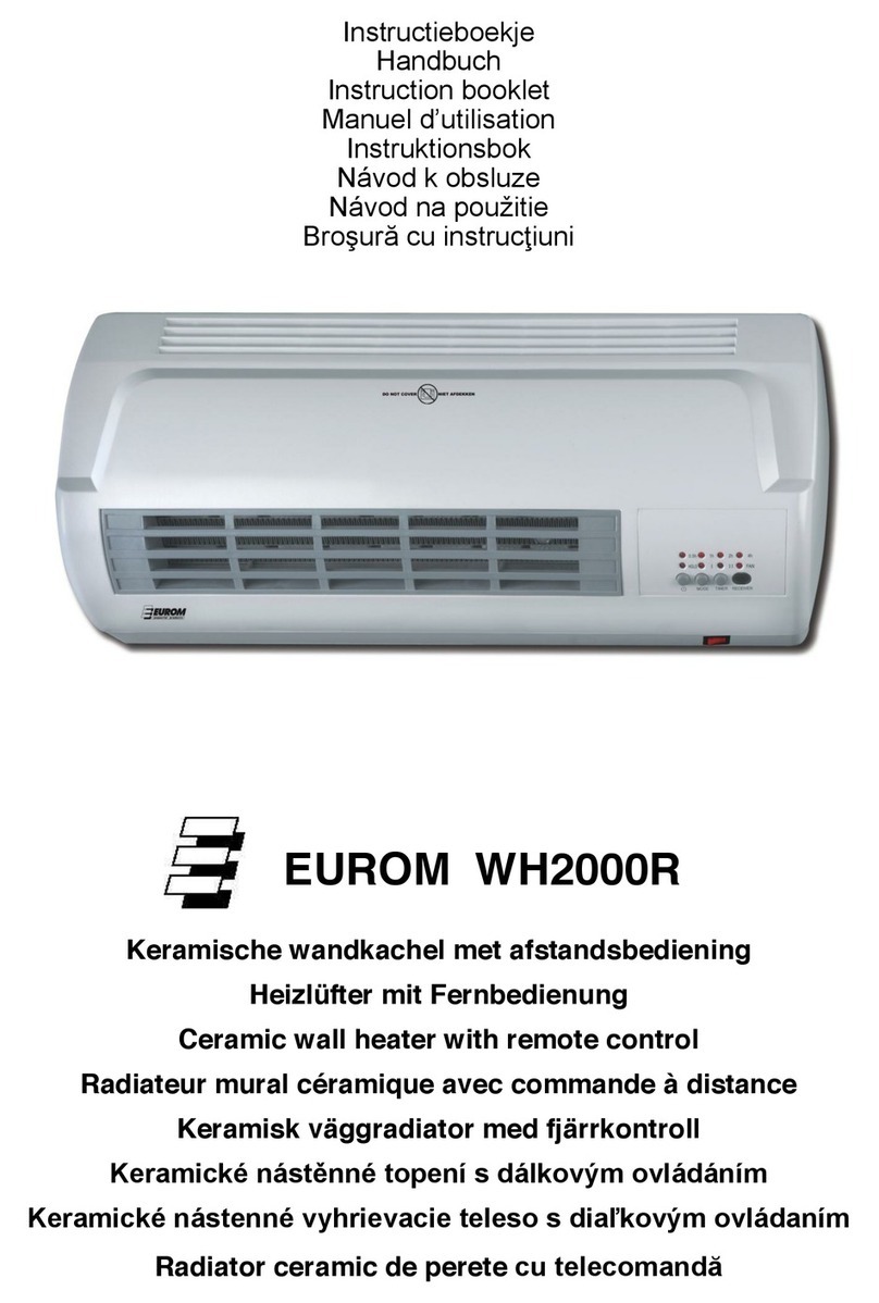 EUROMAC EUROM WH2000R Instruction booklet