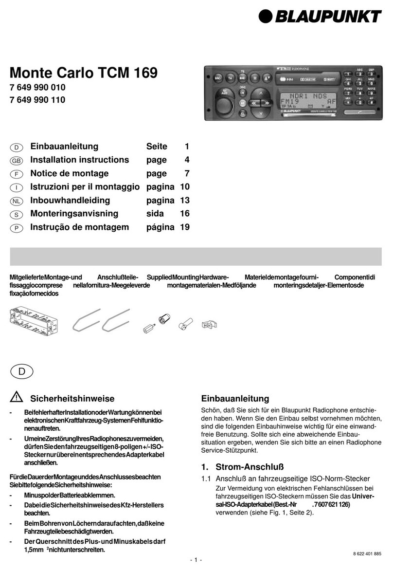 Blaupunkt MONTE CARLO TCM 169 User manual