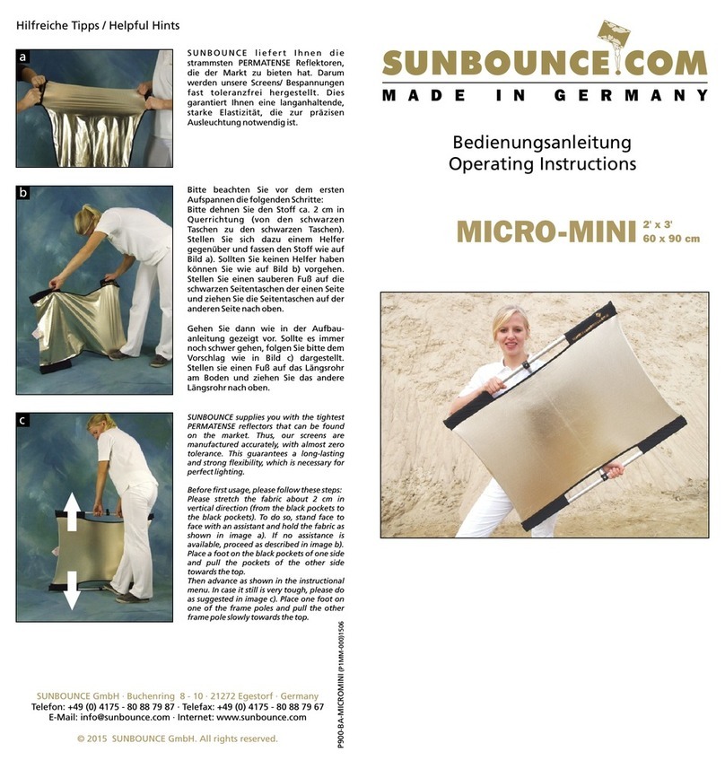 SUNBOUNCE.COM MICRO-MINI operating instructions SUNBOUNCE.COM MICRO-MINI operating instructions