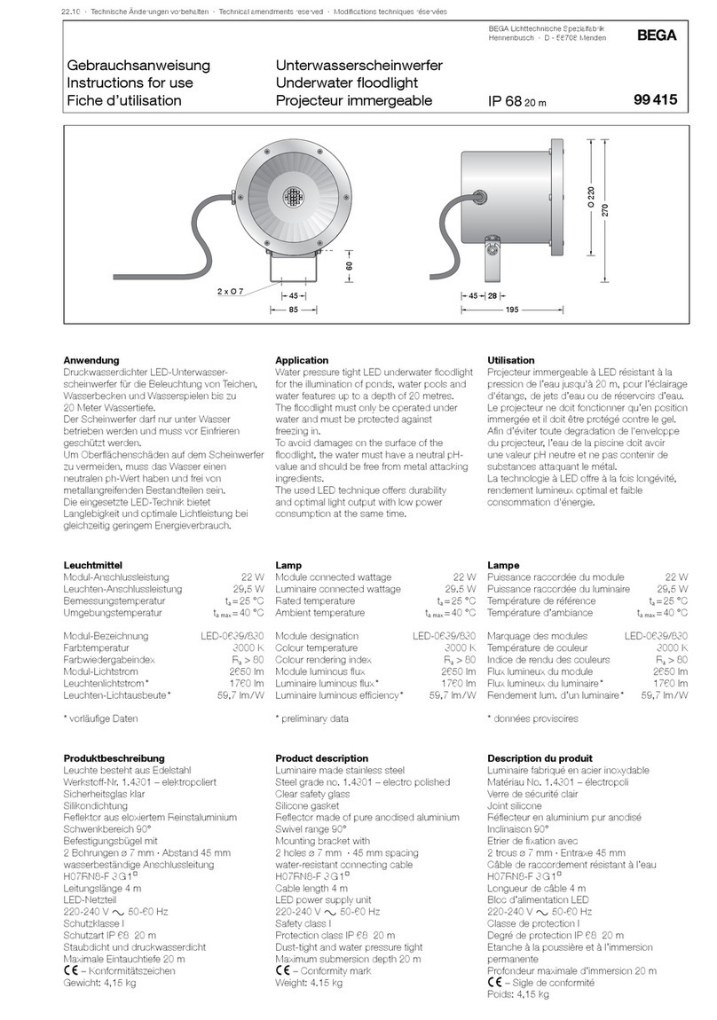 BEGA 99 415 Instructions for use BEGA 99 415 Instructions for use