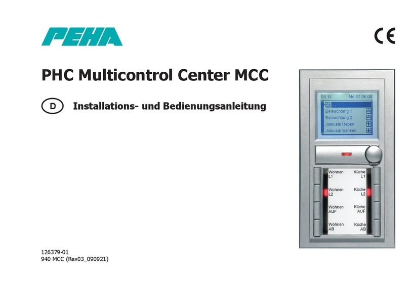 PEHA PHC MCC Installation and operating instructions