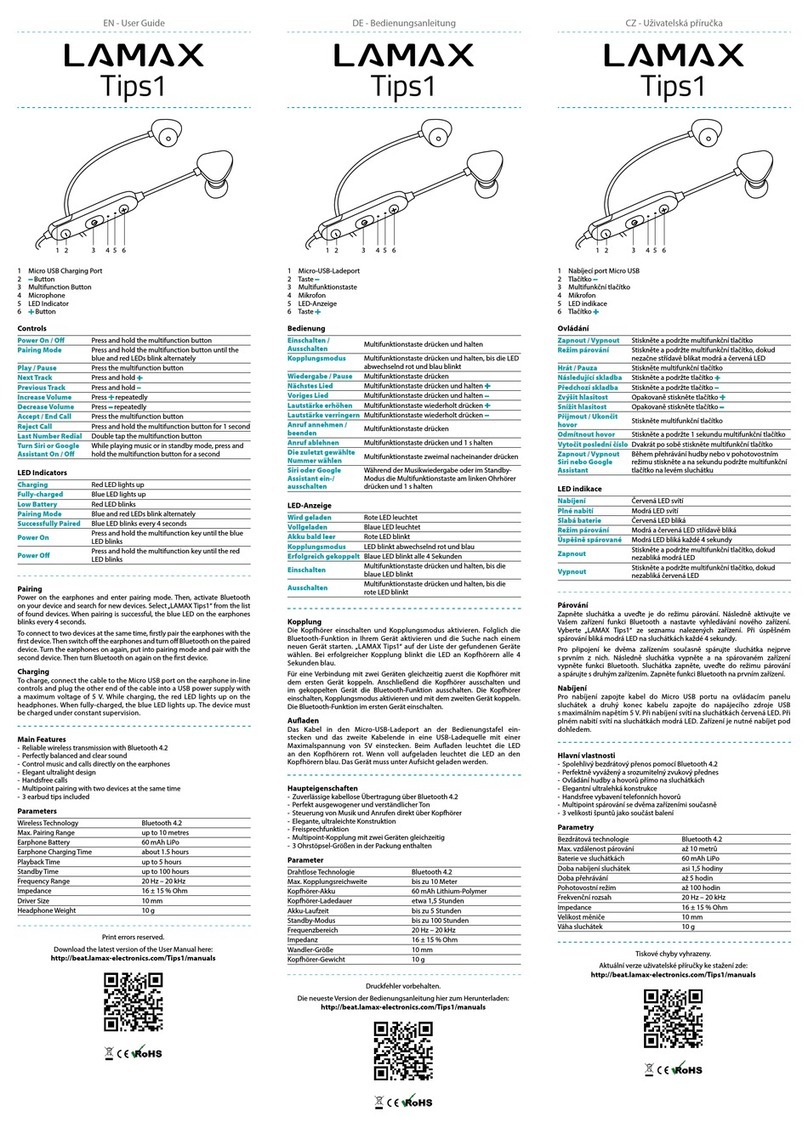 LAMAX Tips1 User manual