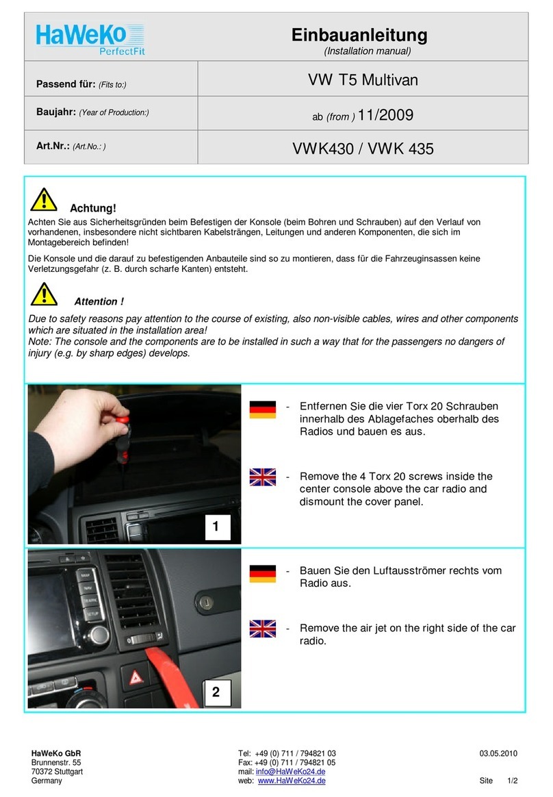 HaWeKo VWK430 installation manual HaWeKo VWK430 installation manual
