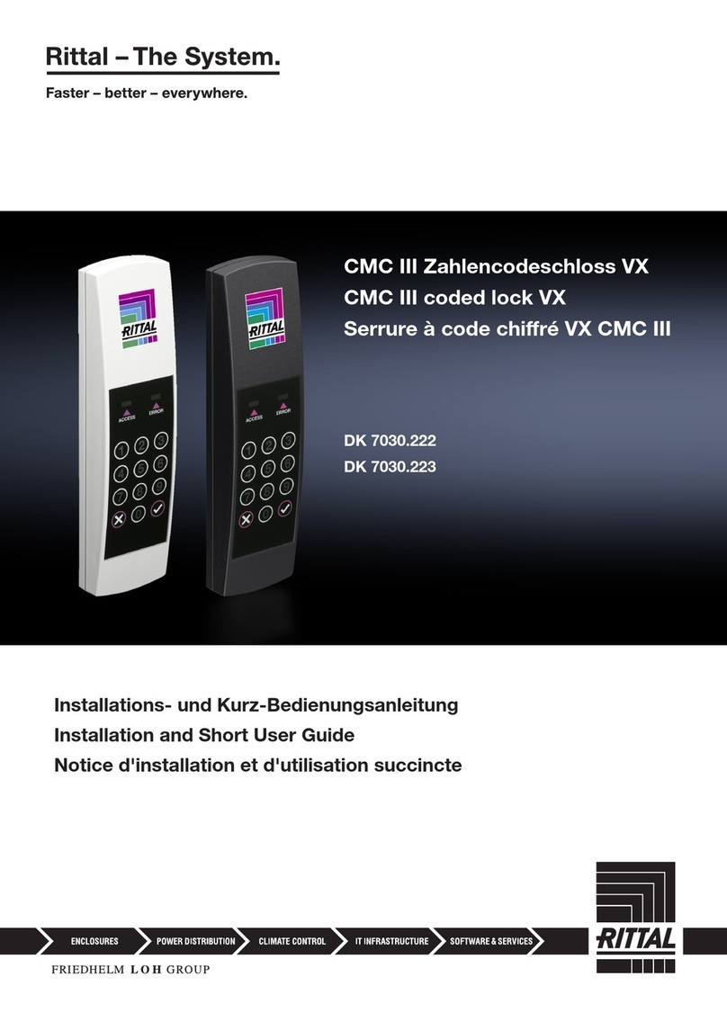 Rittal CMC III Coded lock VX Installation and Short User Guide