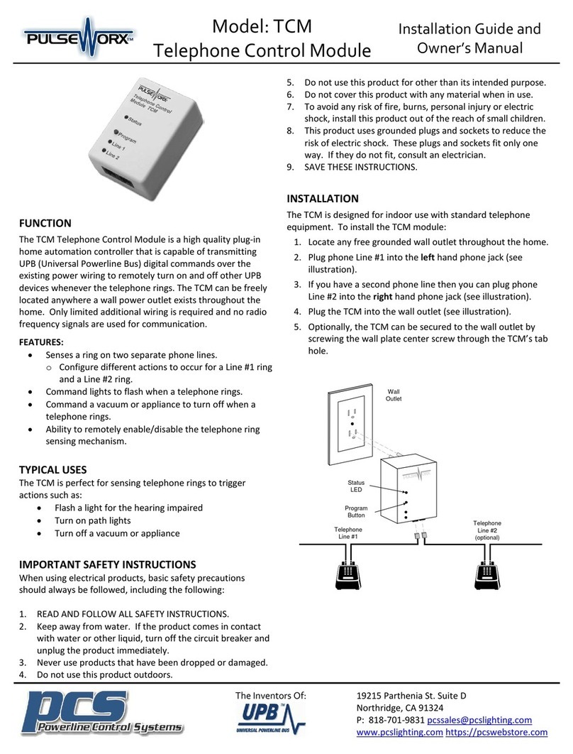 PulseWorx TCM User manual