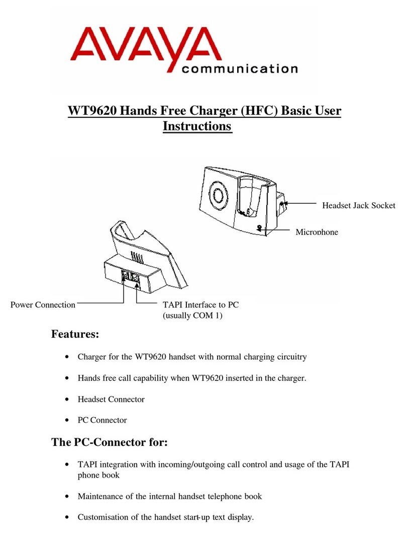 Avaya WT9620 User manual