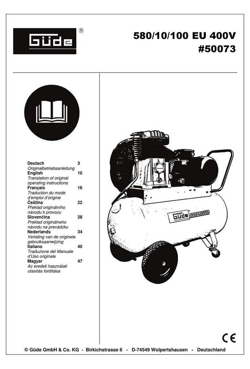 Gude 580/10/100 EU 400V Translation of original operating instructions Gude 580/10/100 EU 400V Translation of original operating instructions