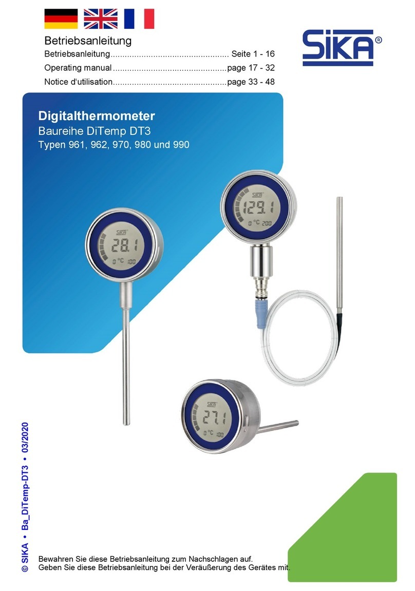 SIKA DiTemp DT3 Series operating manual
