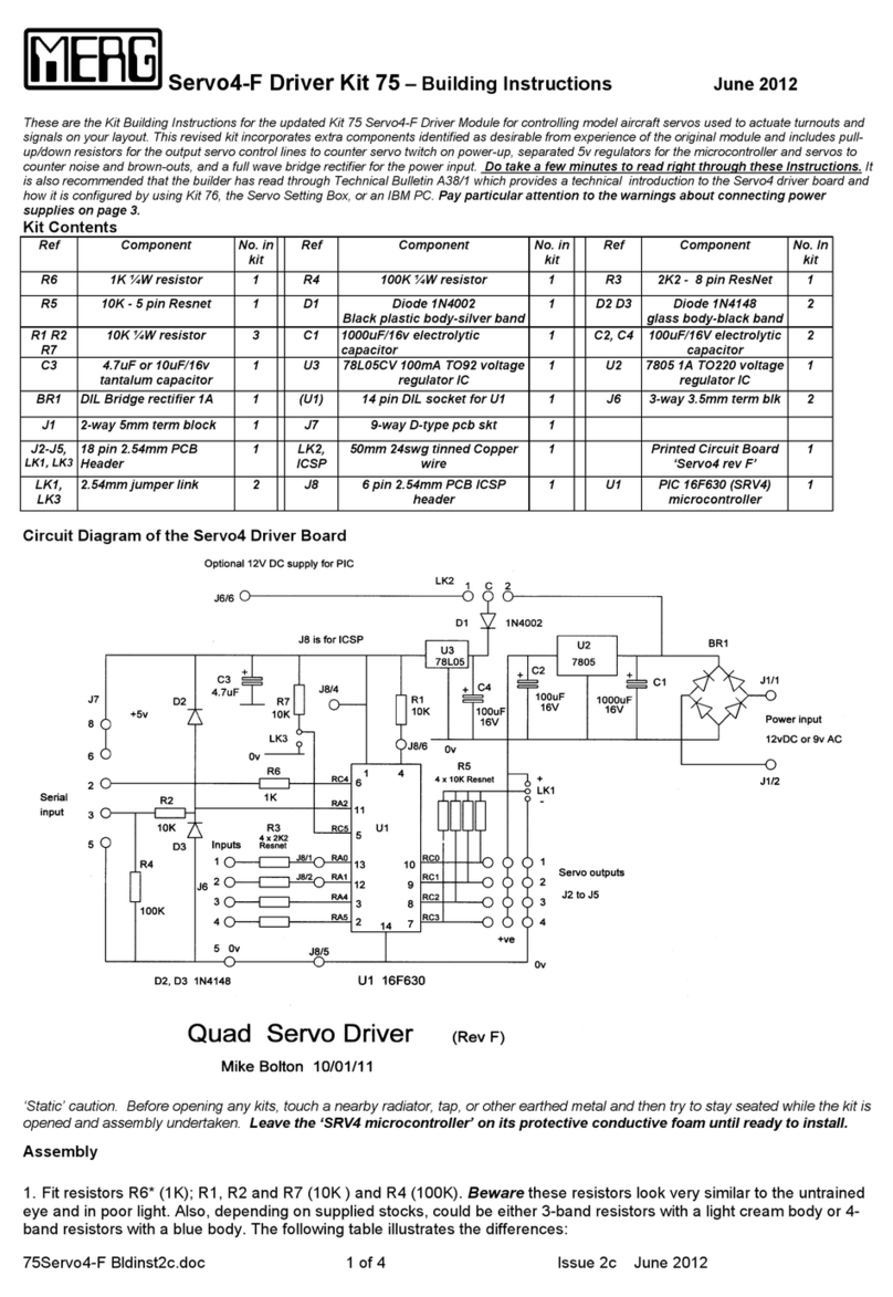 Merg Servo4-F Driver Kit 75 Building instructions