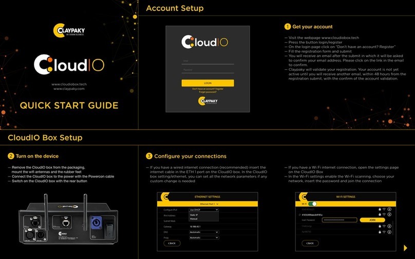 Osram Claypaky CloudIO quick start guide