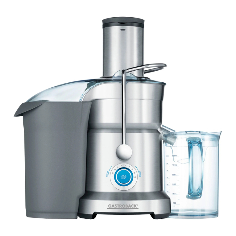 Gastroback Design Juicer Professional User manual