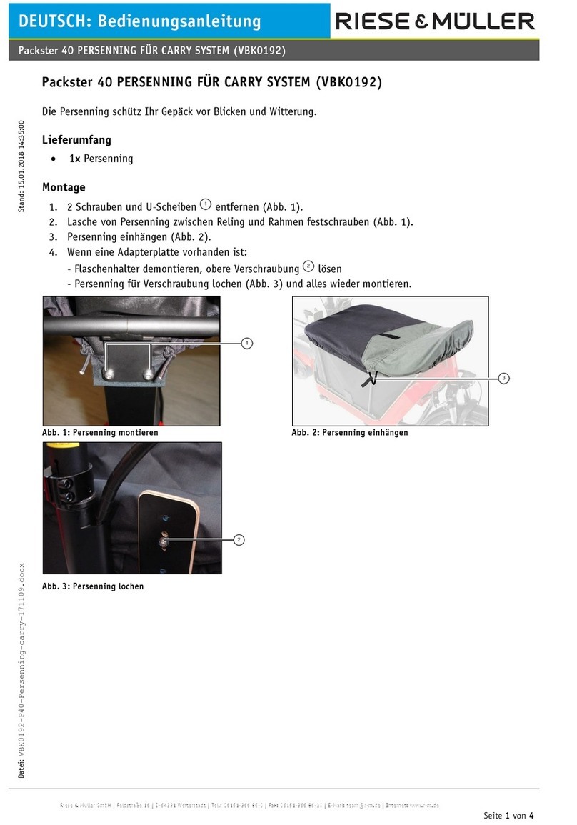 RIESE & MULLER VBK0192 User manual RIESE & MULLER VBK0192 User manual