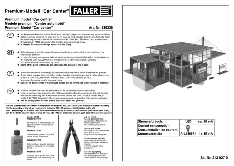 Faller Car Center User manual