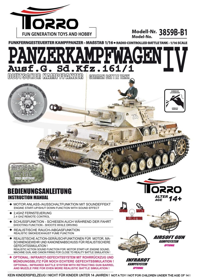 Torro Panzerkampfwagen IV Ausf.G. Sd.Kfz.161/1 User manual Torro Panzerkampfwagen IV Ausf.G. Sd.Kfz.161/1 User manual