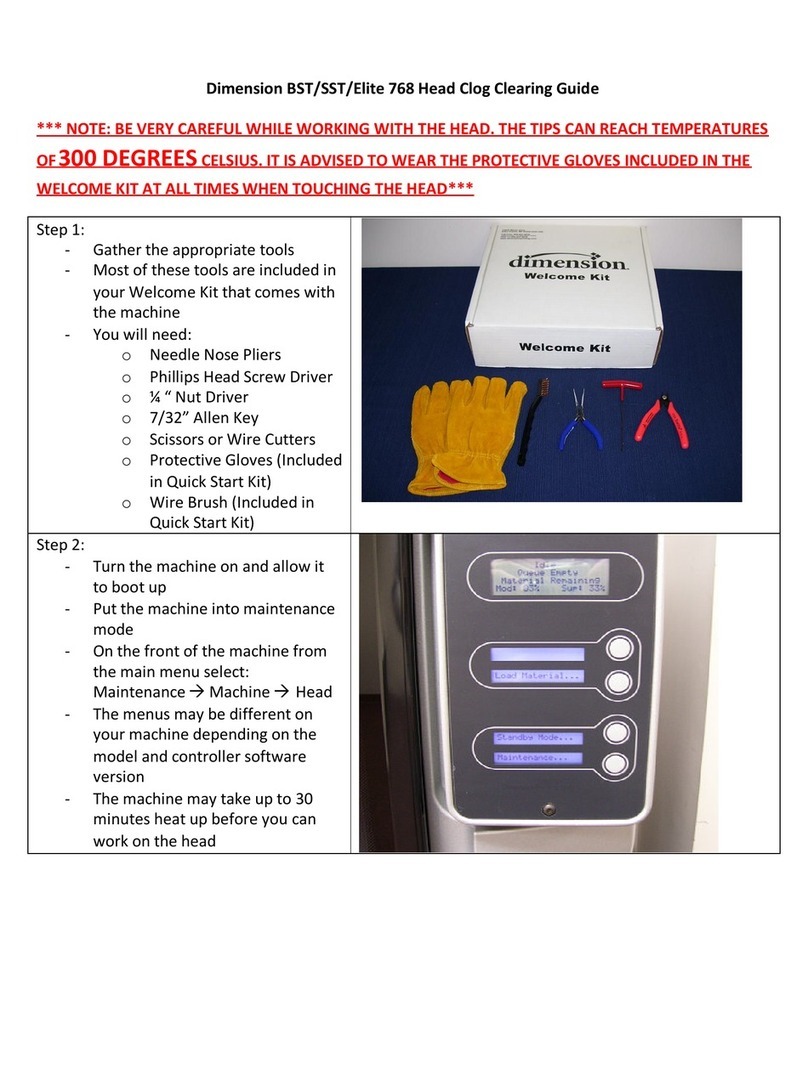 Stratasys Dimension 768/Elite User manual