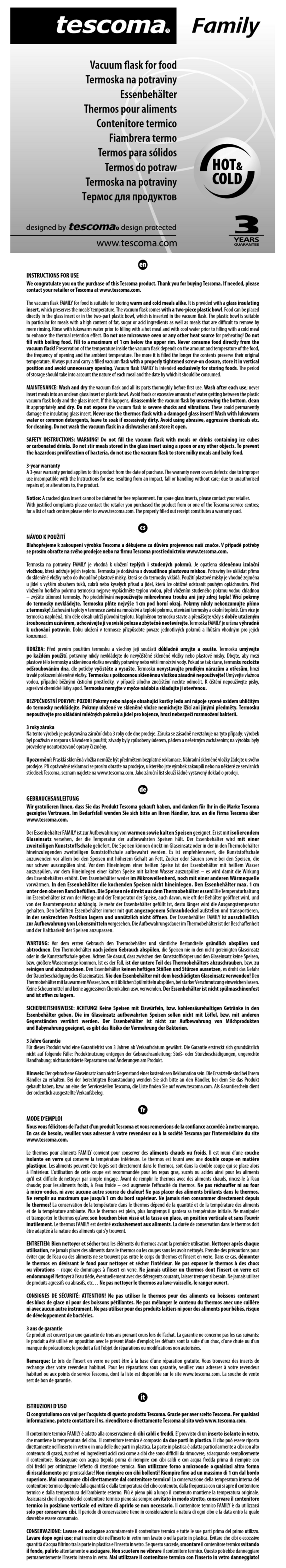 Tescoma Family User manual