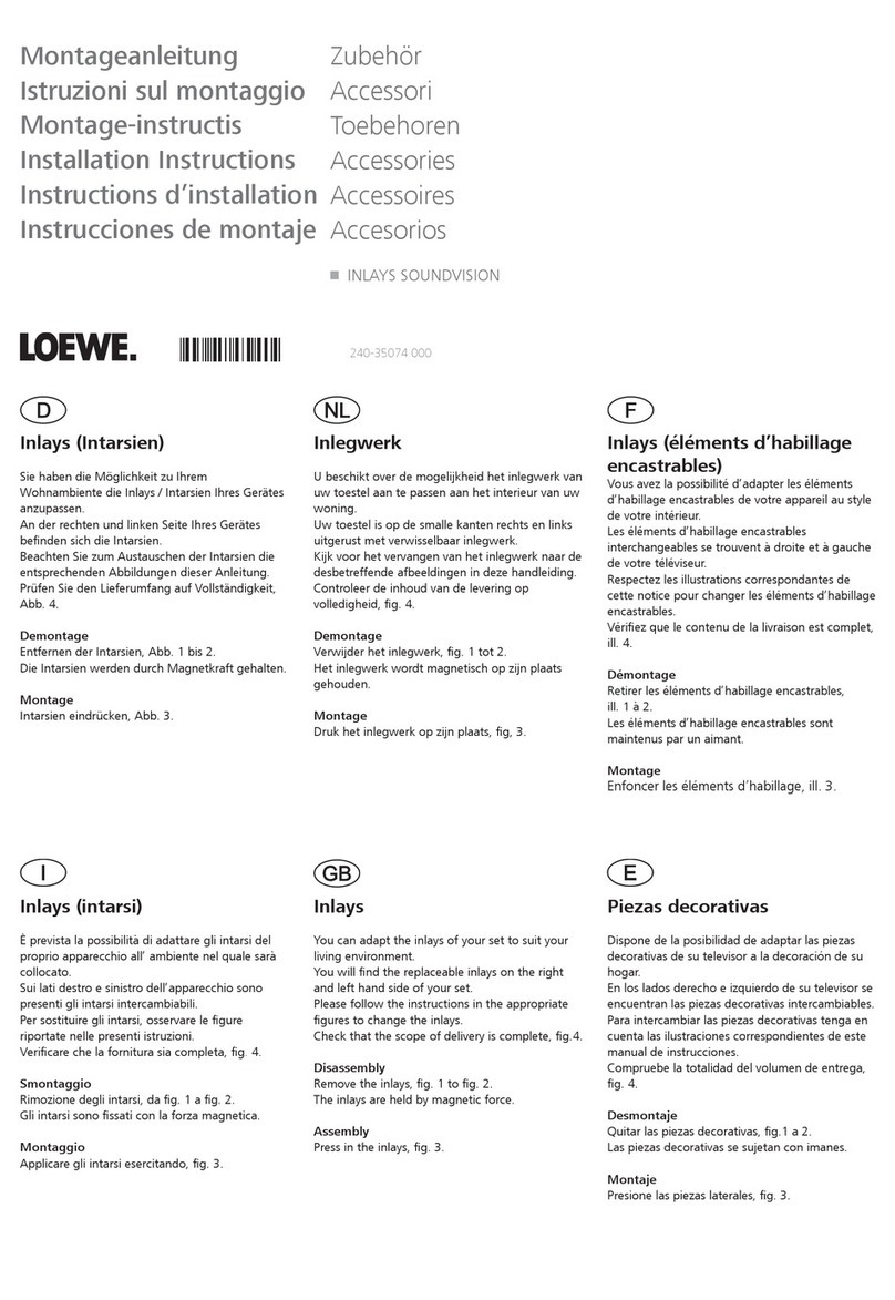 Loewe INLAYS SOUNDVISION User manual Loewe INLAYS SOUNDVISION User manual