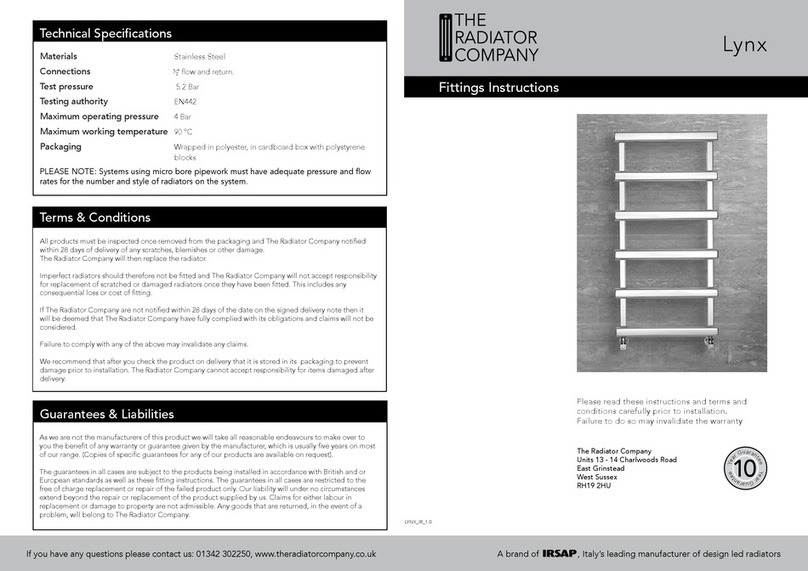 IRSAP THE RADIATOR COMPANY LYNX User manual