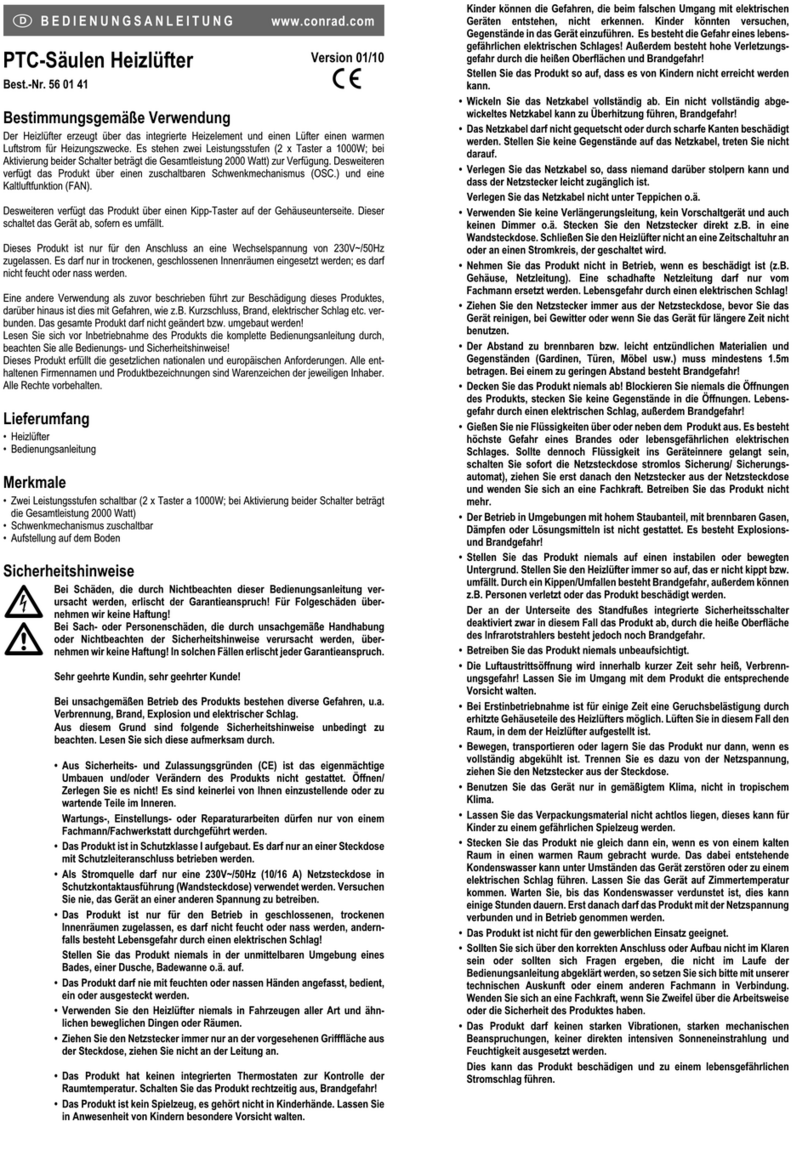 Conrad 56 01 41 operating instructions Conrad 56 01 41 operating instructions