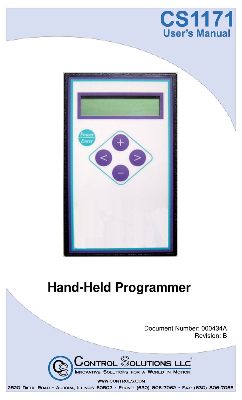 CONTROL SOLUTIONS CS1171 user manual