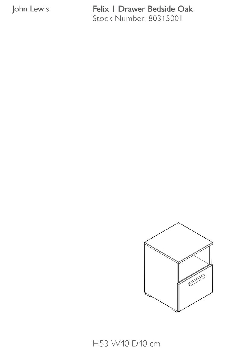 John Lewis Felix 1 Drawer Bedside Oak User manual