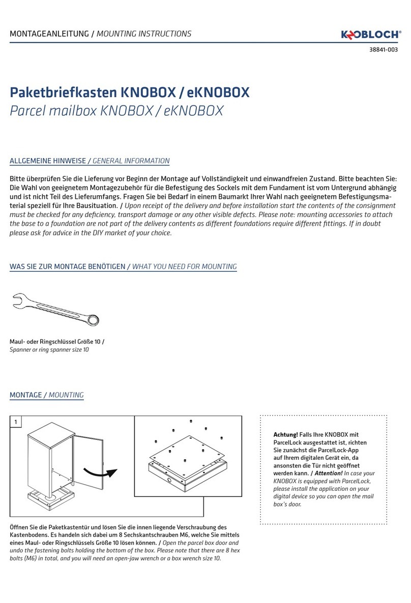 KNOBLOCH KNOBOX Mounting instructions