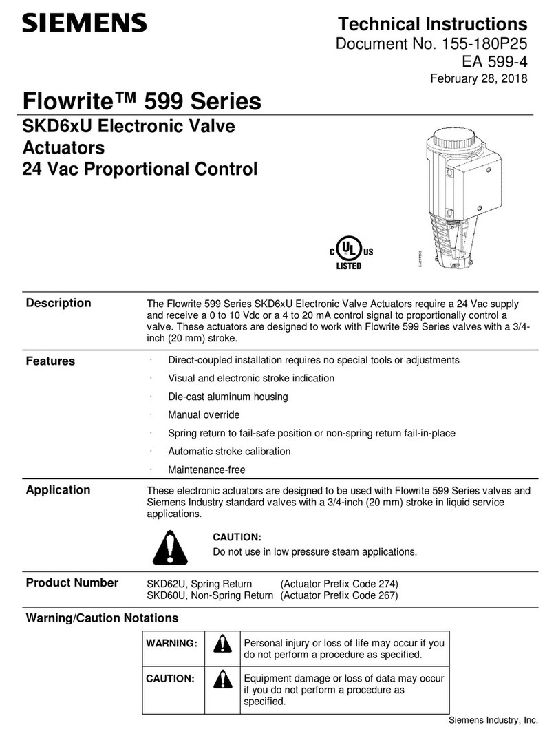 Siemens Flowrite 599 Series Owner's manual