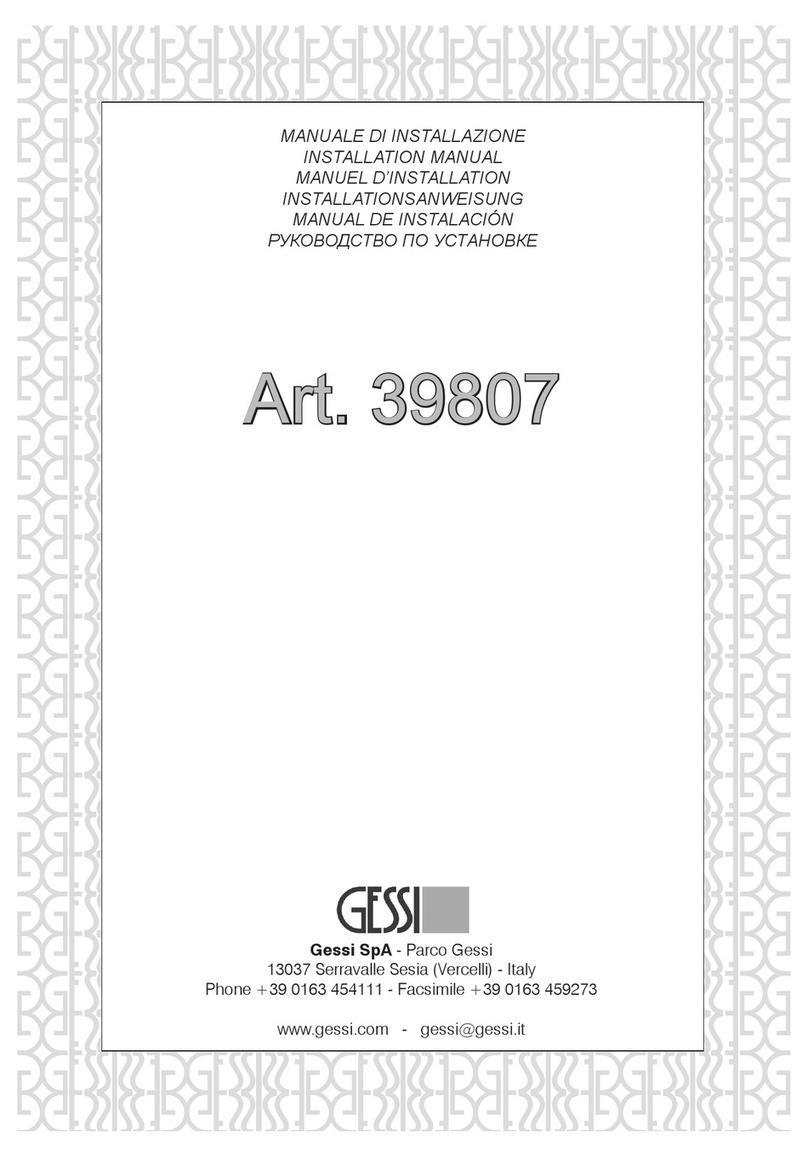 Gessi 39807 installation manual