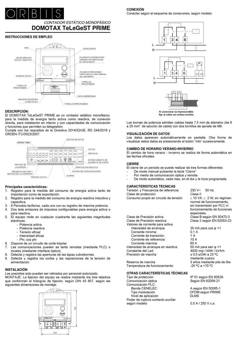 Orbis DOMOTAX TeLeGeST PRIME User manual