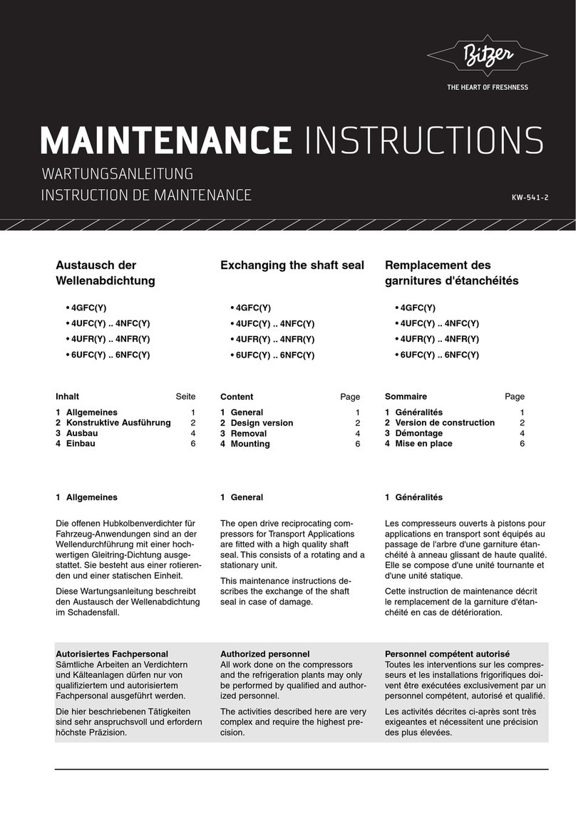 Bitzer 4GFC Maintenance instructions